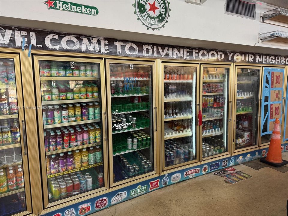 Refrigerated Drink Section of the Convenience Store