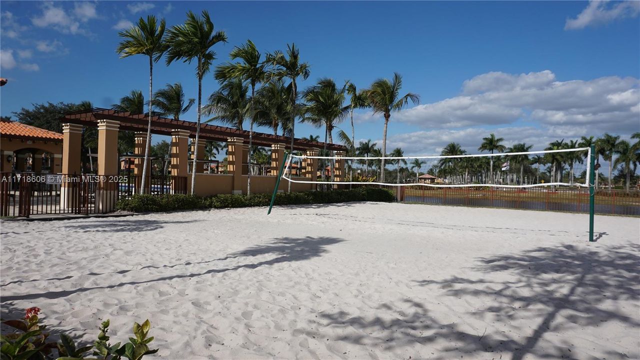 Beach volleyball court