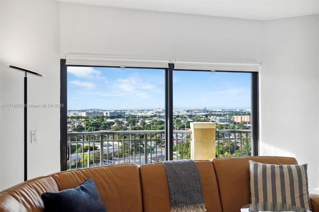 Living area leading to balcony