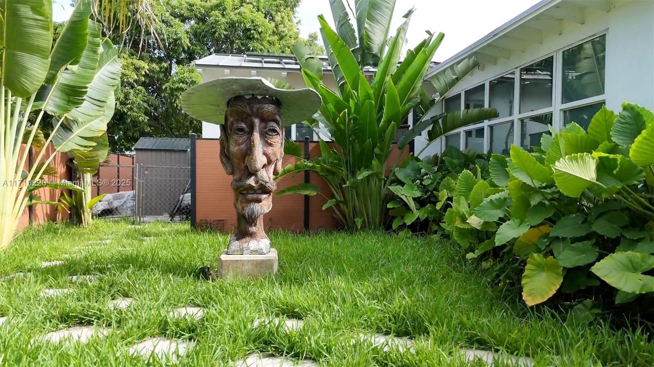 Sculptures in the yard