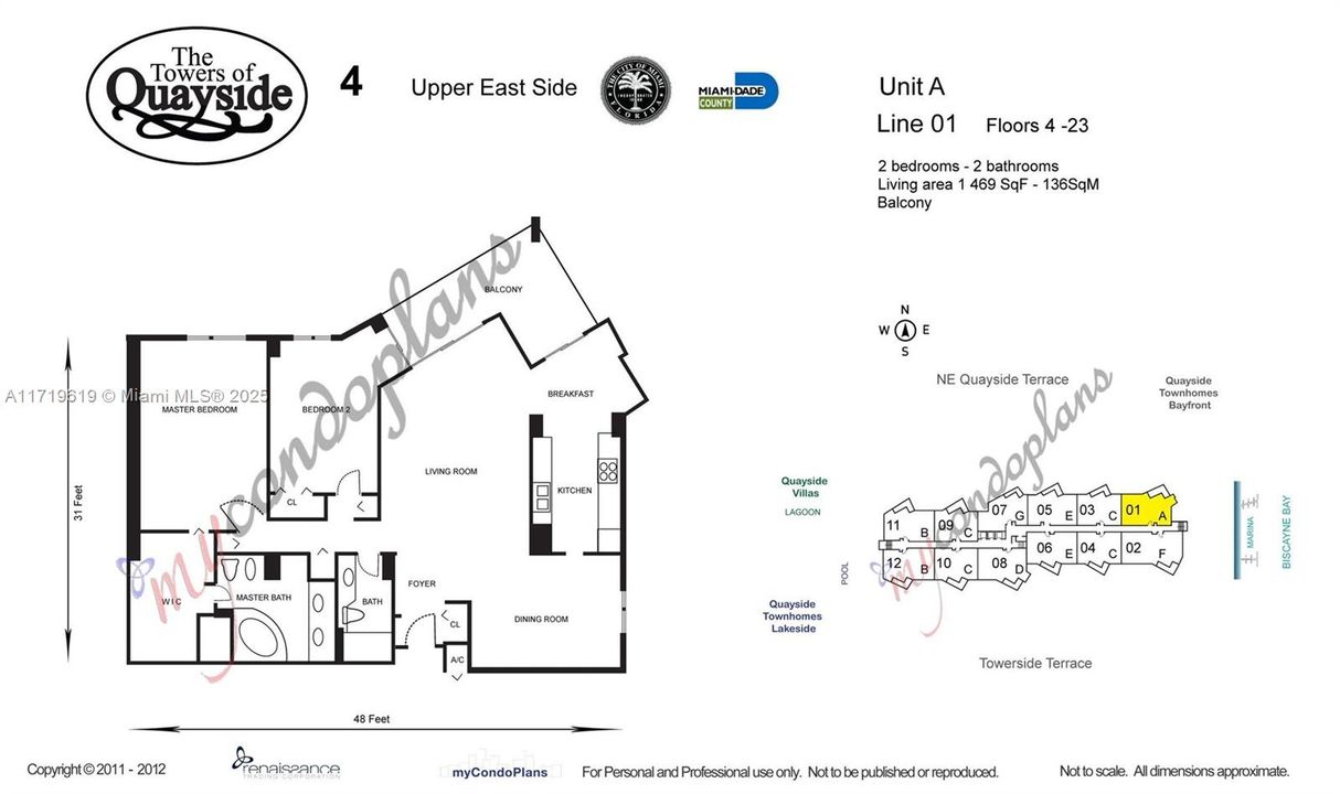 01 line on 22nd floor : direct Bayfront