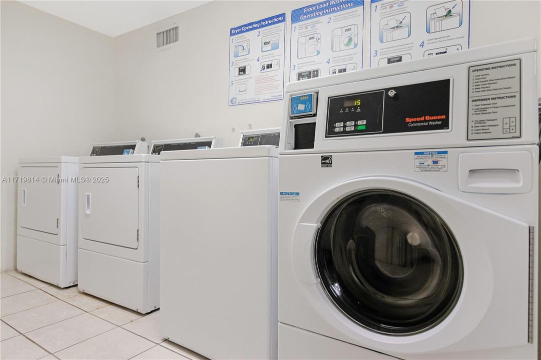 Clean laundry room on every floor