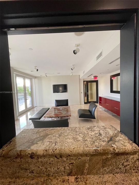 Kitchen view into Lounge