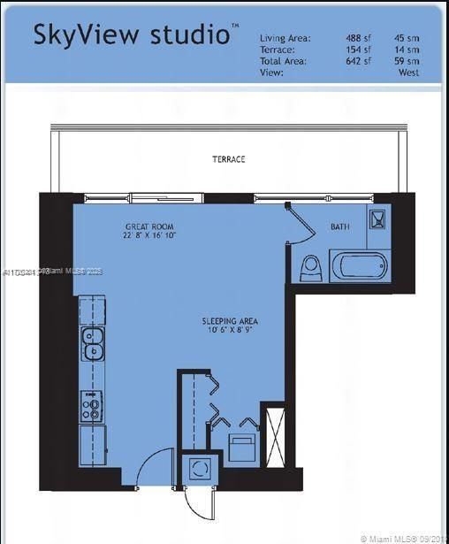 For Rent: $2,300 (0 beds, 1 baths, 431 Square Feet)