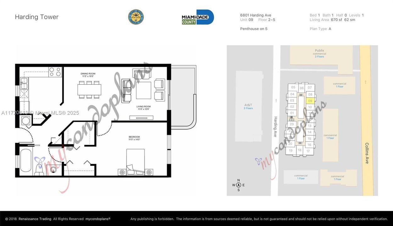 En Venta: $265,000 (1 camas, 1 baños, 670 Pies cuadrados)