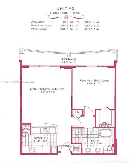 В аренду: $2,800 (1 спален, 1 ванн, 848 Квадратных фут)