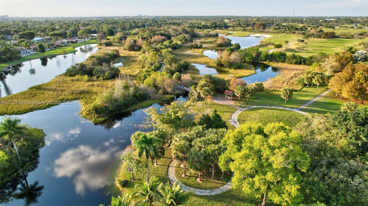 Beautiful Plantation Preserve Golf Course. A top rated golf course in South Florida. At the end of the course is a public restaurant and bar
