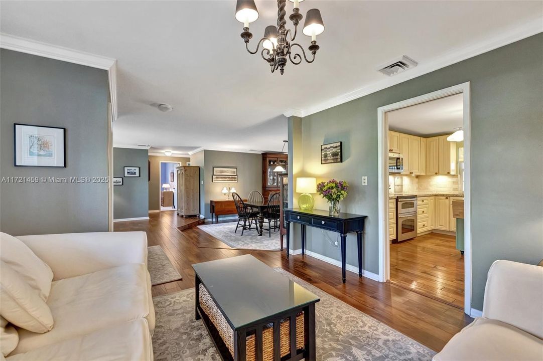 Gracious floor plan w/ a space for everyone in the family to relax