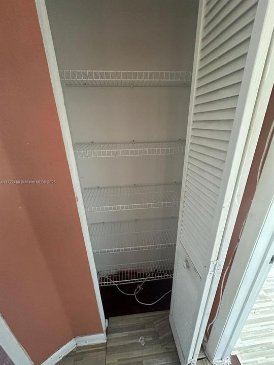 Linen closet (upstairs).