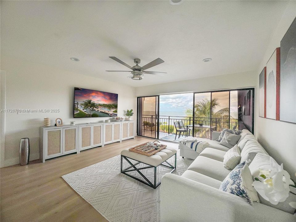 Open Bright Living Area with Bay Views