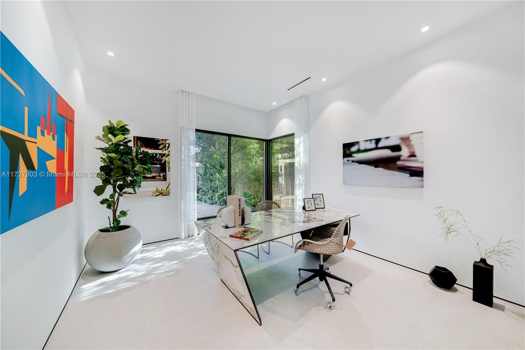 Fabulous office at the front of the house with the best view in the Grove