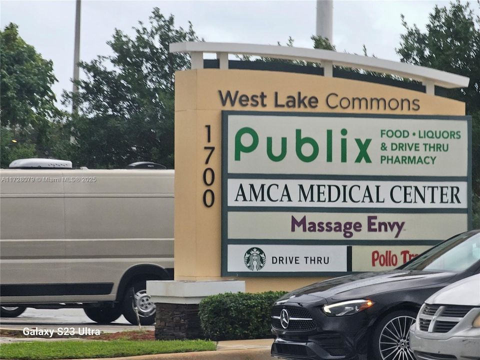 Publix is across the street from this condo