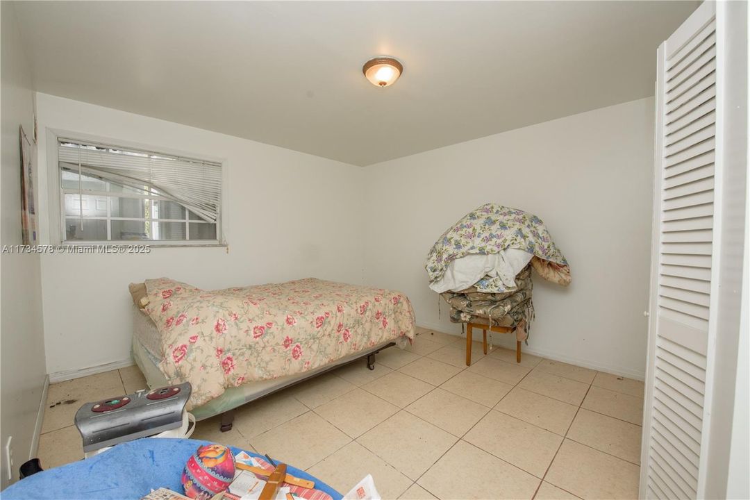 One bedroom in abandoned house