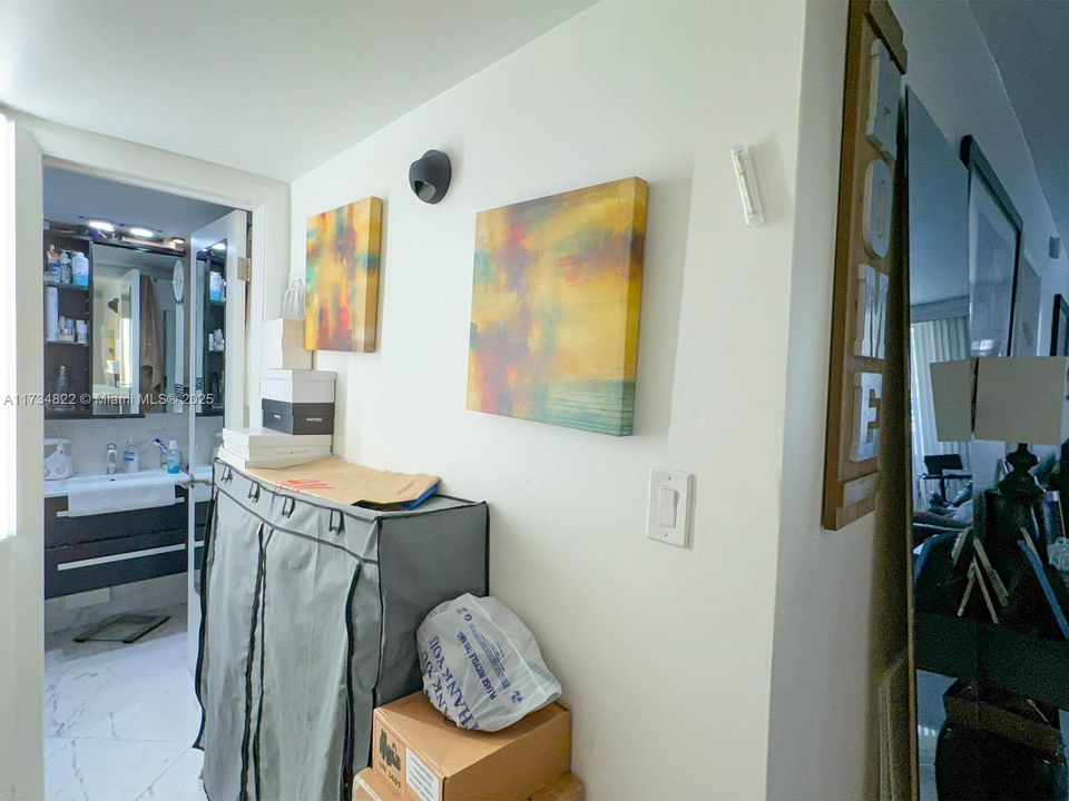 Hall between Entrances bathroom and Living Room