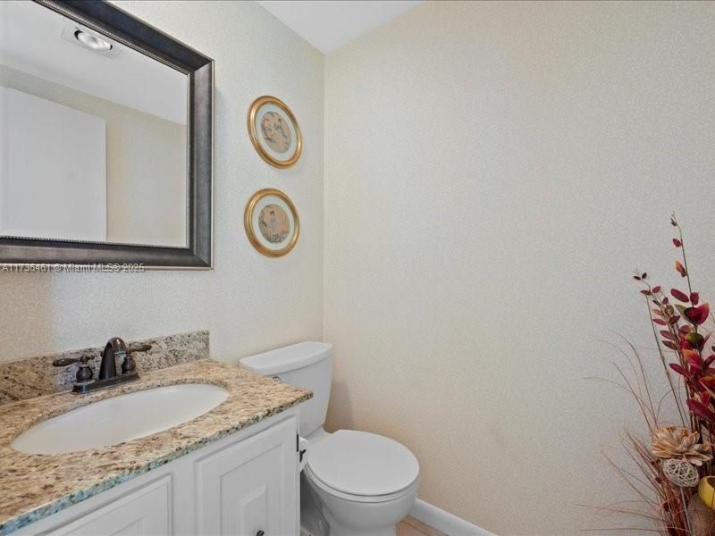 Redone 1/2  bathroom on 1st Floor