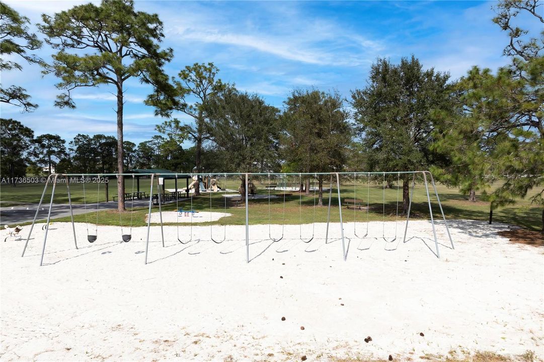 Swing set at playground