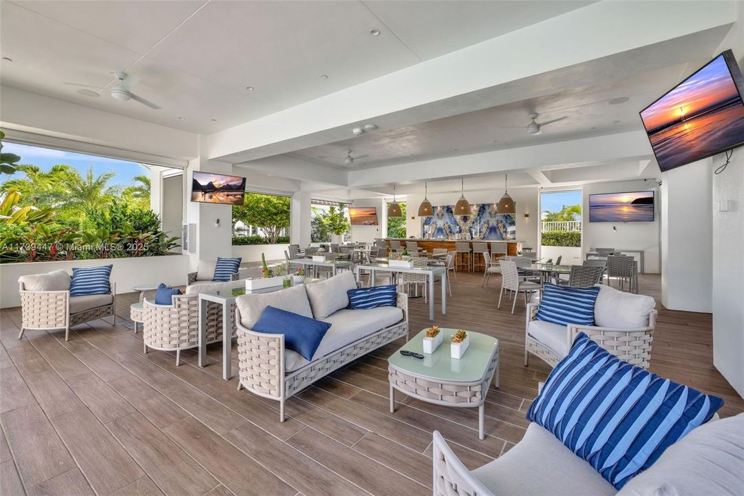 Pool Pavilion with lounge bar and TV’s