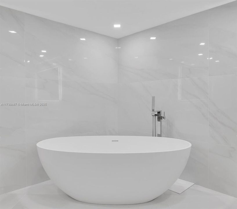 stone soaking tub