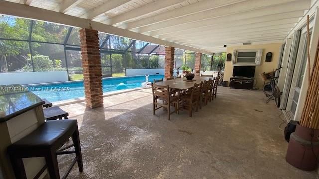 Dining area by the pool