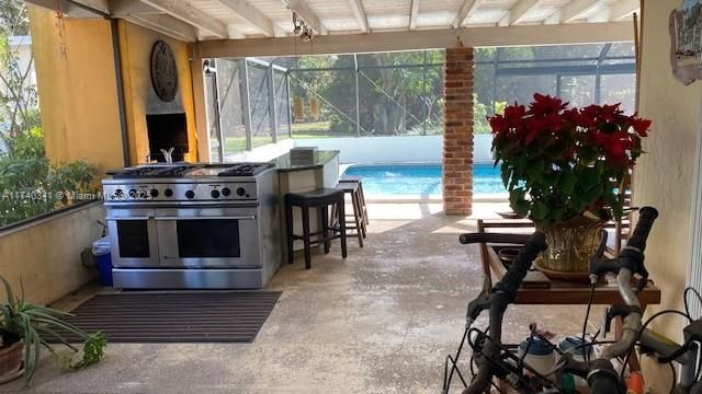 Outside kitchen by the pool