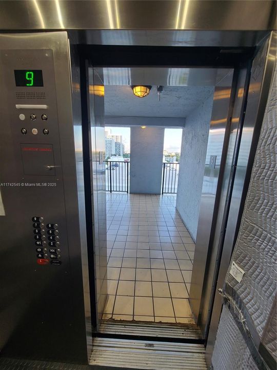 Elevator Landing on top floor of the building