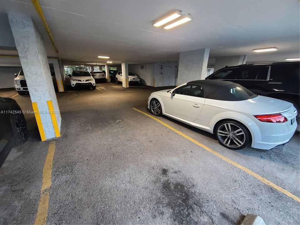 Covered parking space