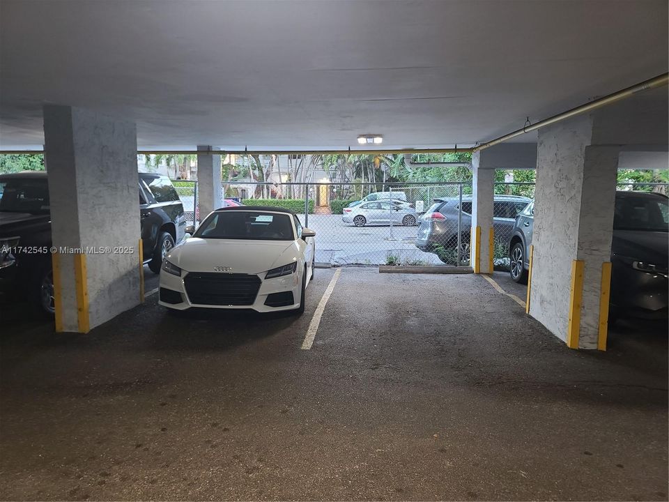 Covered parking space