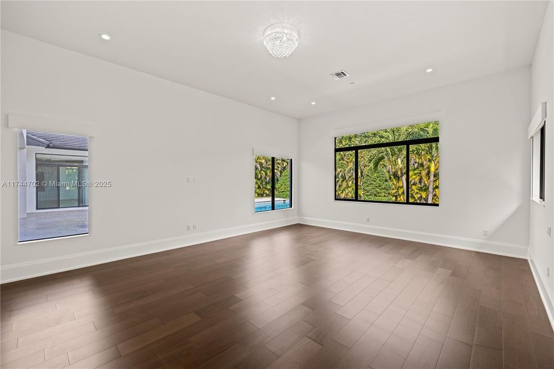 Huge Primary Bedroom with garden and pool views!