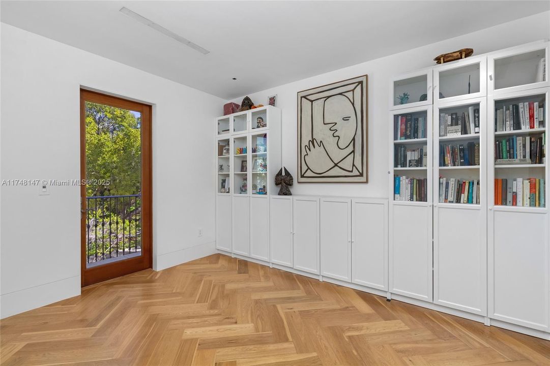 Upstairs Bedroom with Built-Ins
