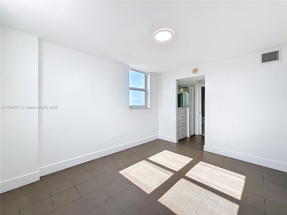 View of ocean from window.