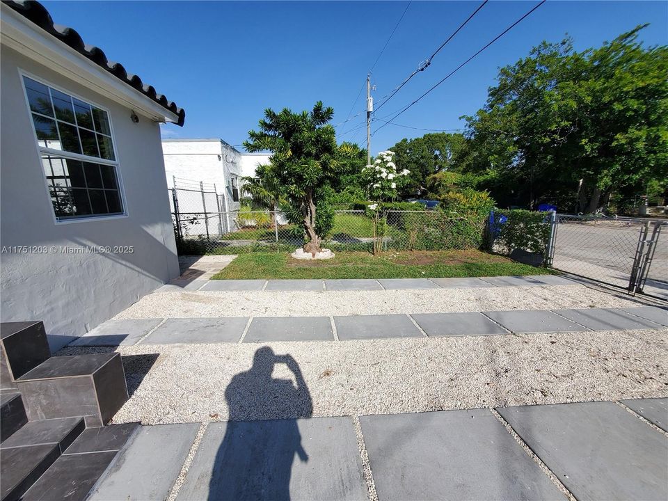 Front side and Parking space