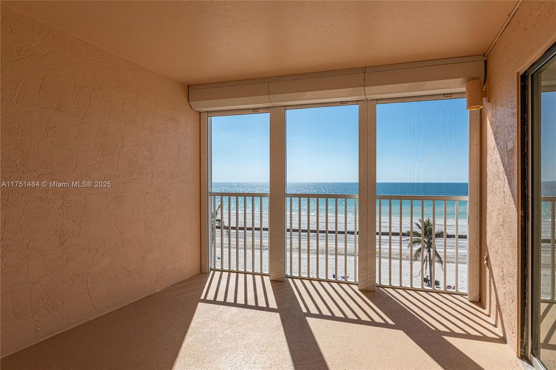 Living room view of beach