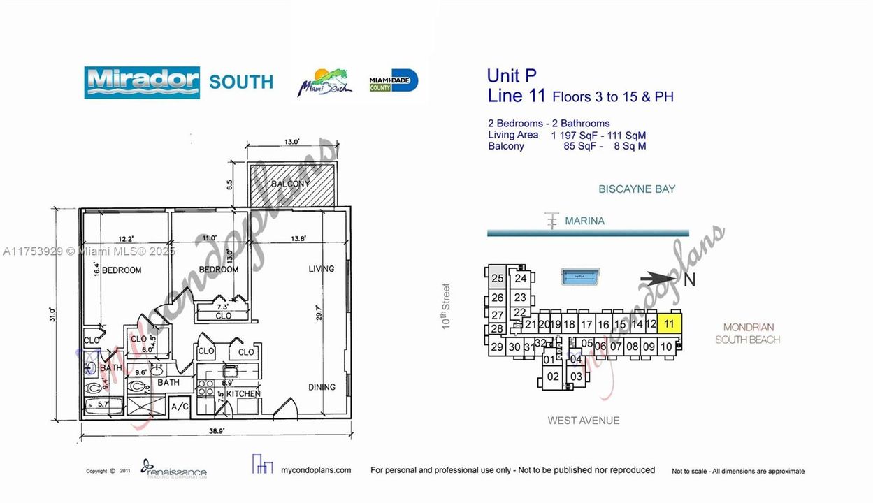Recently Sold: $1,000,000 (2 beds, 2 baths, 1197 Square Feet)
