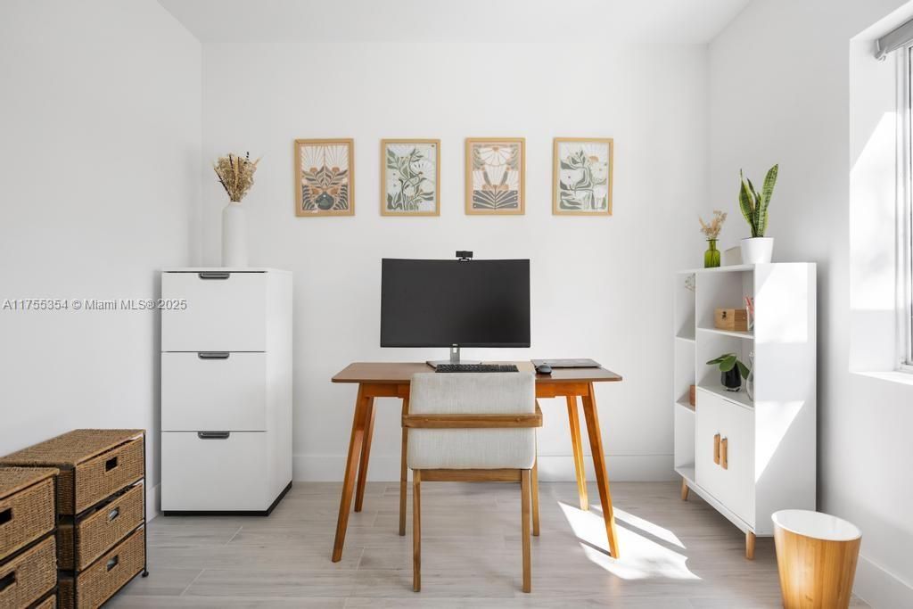 Bedroom used as office