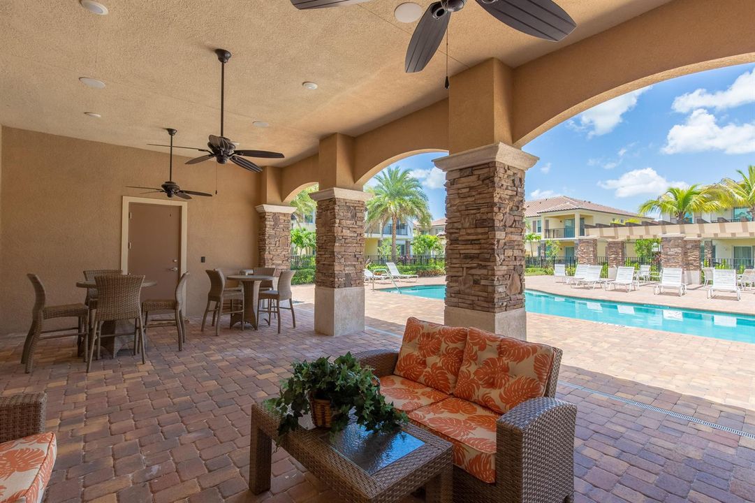 Covered Seating by Pool