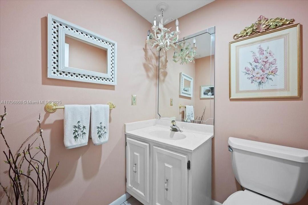 1/2 bathroom on living area floor