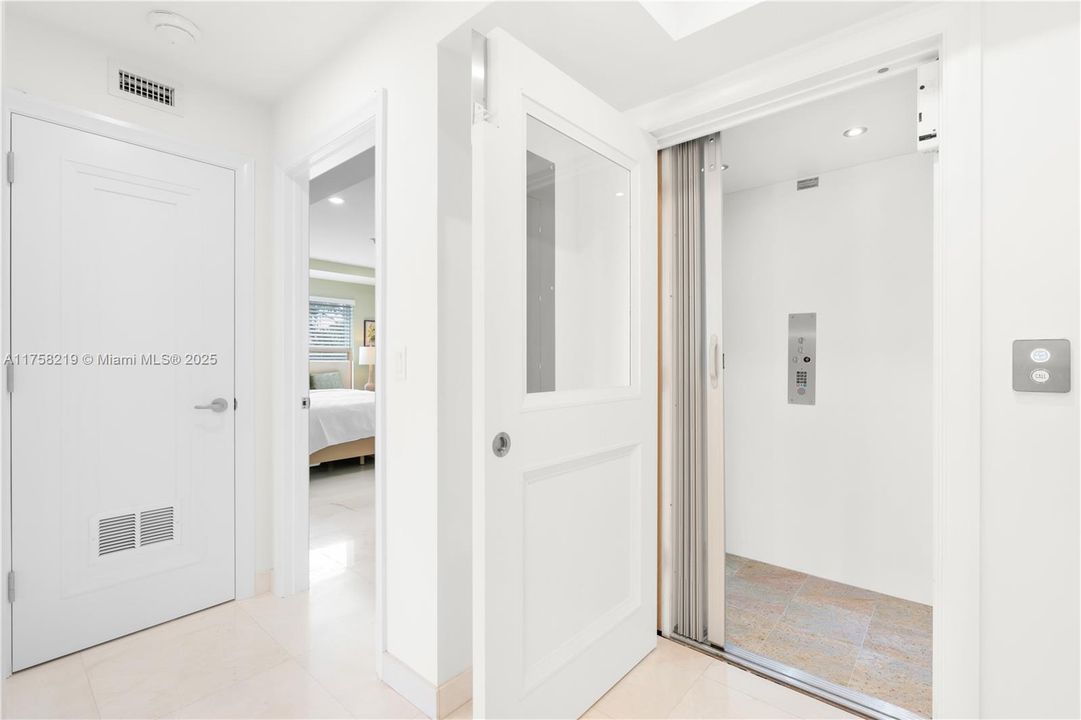 Elevator on second floor