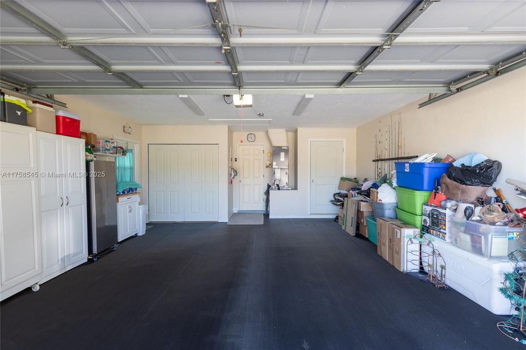Garage connects to the kitchen. Laundry room is inside the closet.