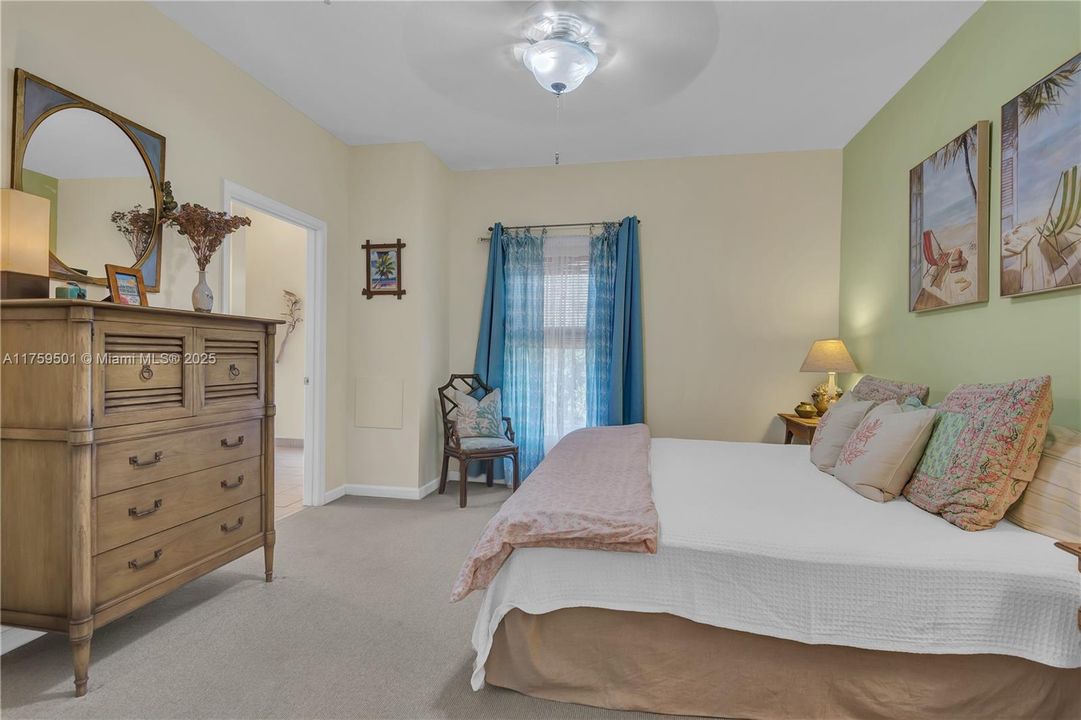 Primary suite with spacious ensuite master bath. The primary suite features a comfortable King-sized mattress.