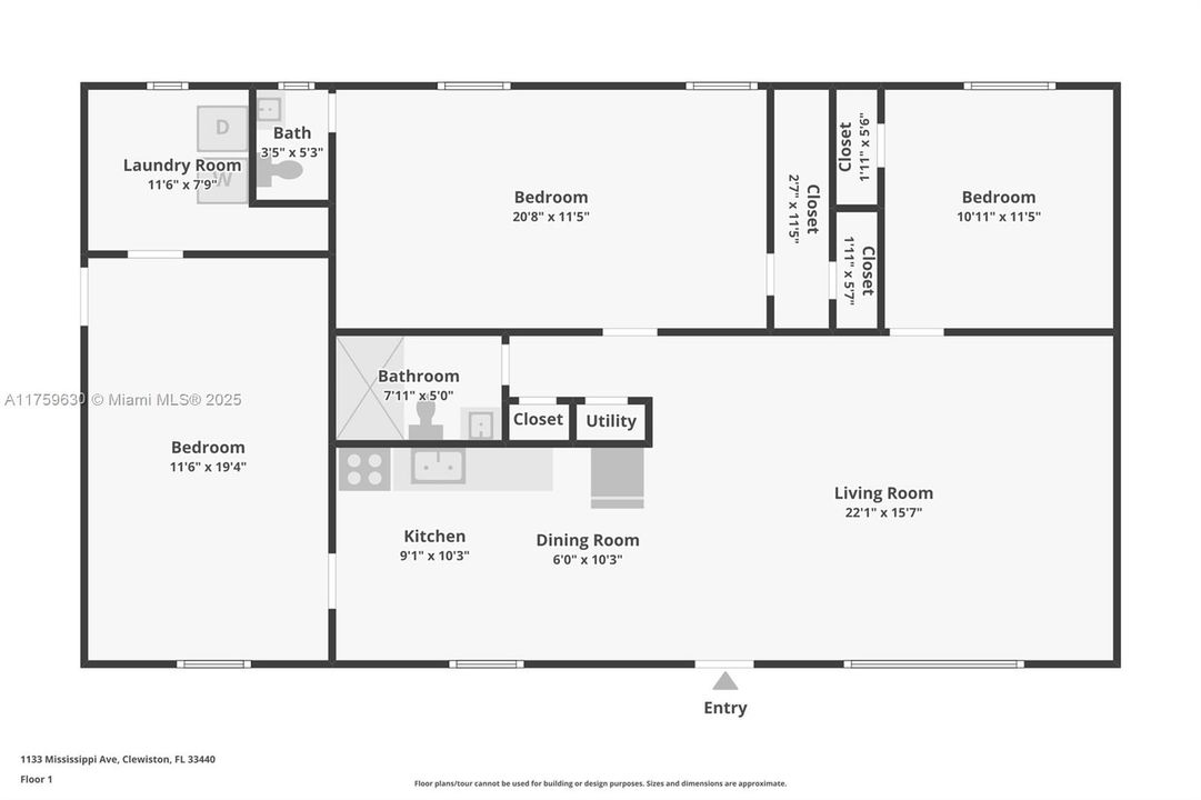 For Sale: $220,000 (3 beds, 1 baths, 1304 Square Feet)