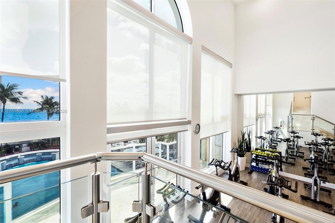 Spinning Area - Gym -Blue & Green Diamond