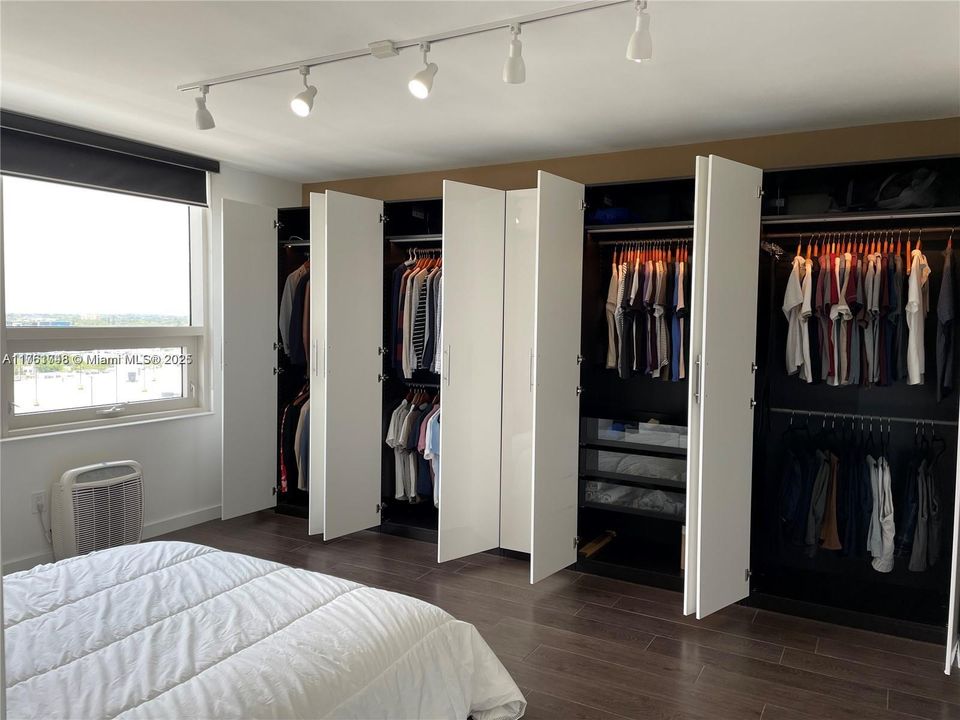 Primary wall to wall closet