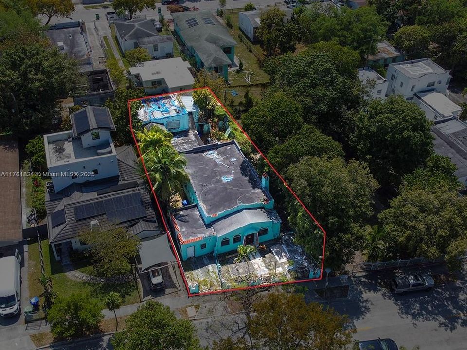 Shows two structures