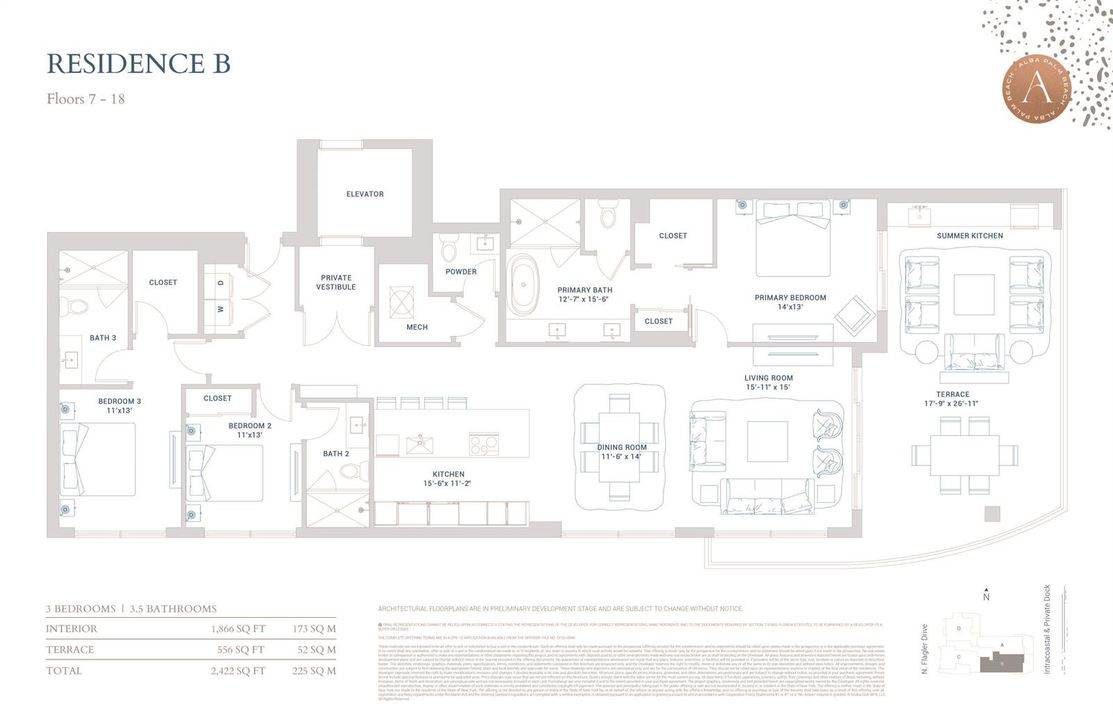 Residence B Floors 7-18