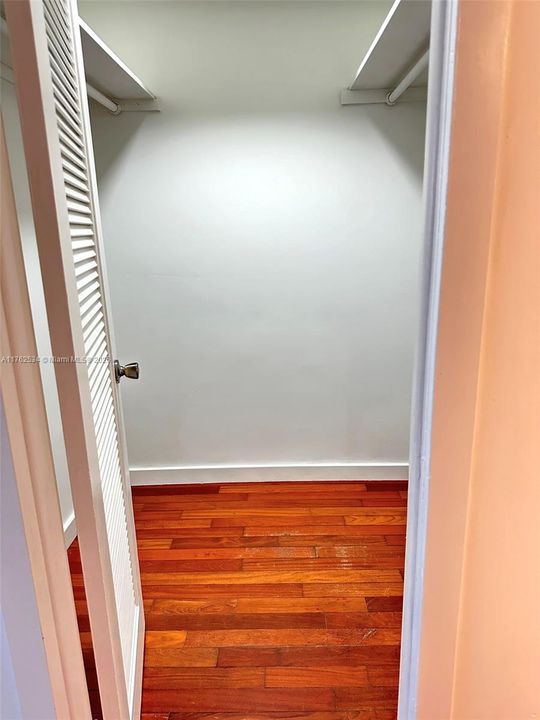 Walk in closet in bedroom