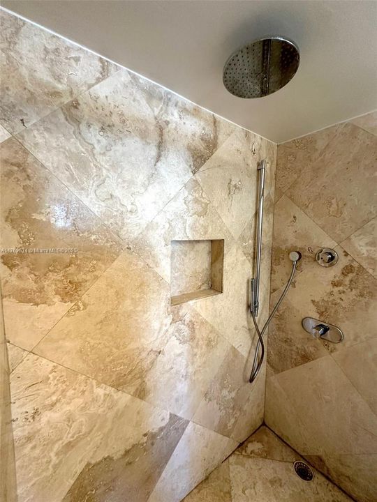 Marble bath with resort hotel style shower system