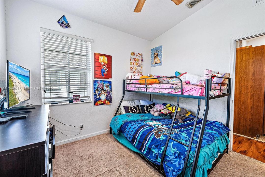Second Bedroom with large closet.