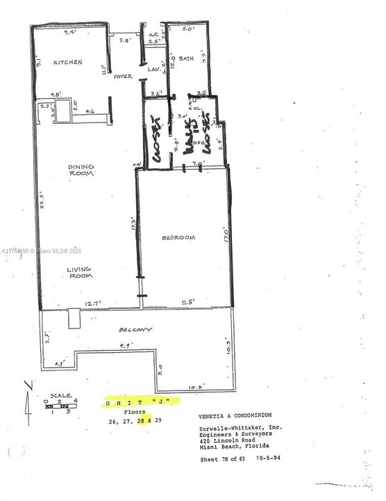 Current floor plan 28J