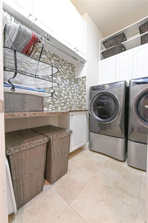 Upper floor laundry room