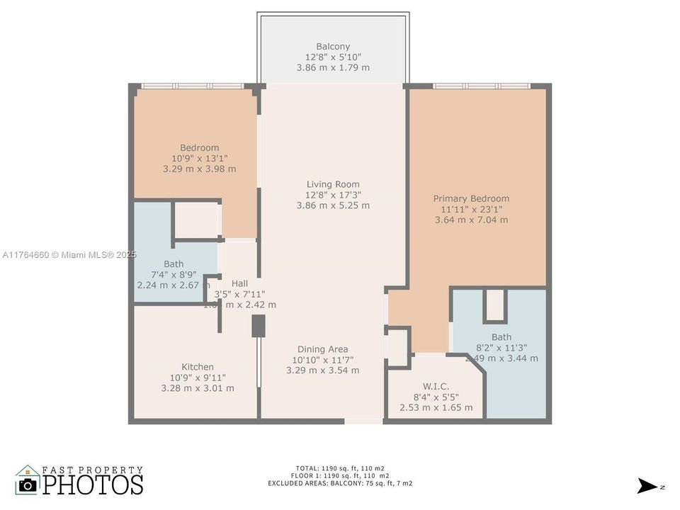 Recently Sold: $595,000 (2 beds, 2 baths, 1190 Square Feet)